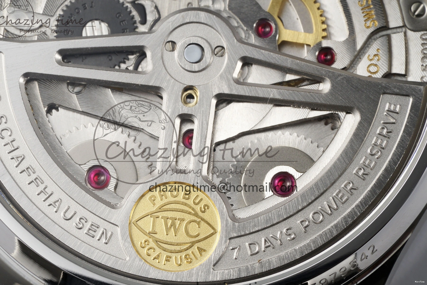 MIROTIME 0413 ZeroBulk Portuguese Real PR IW500715 SS AZF 1:1 Best Edition White Blue Dial on Blue Leather Strap A 7034